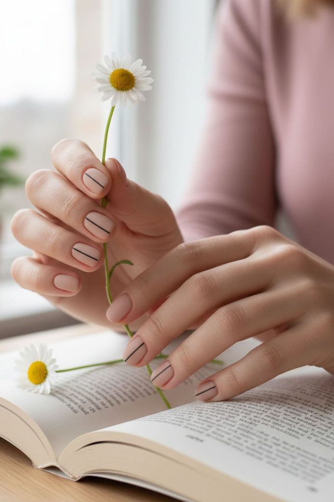 Line Art Nail Designs_Vertical lines