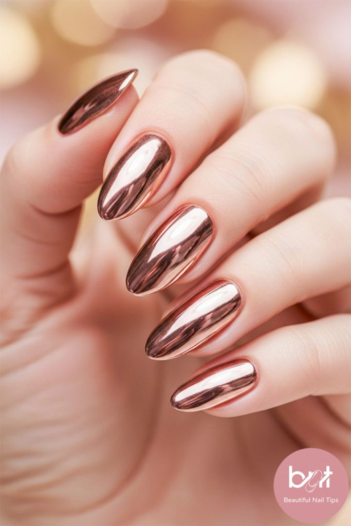 Liquid chrome nails