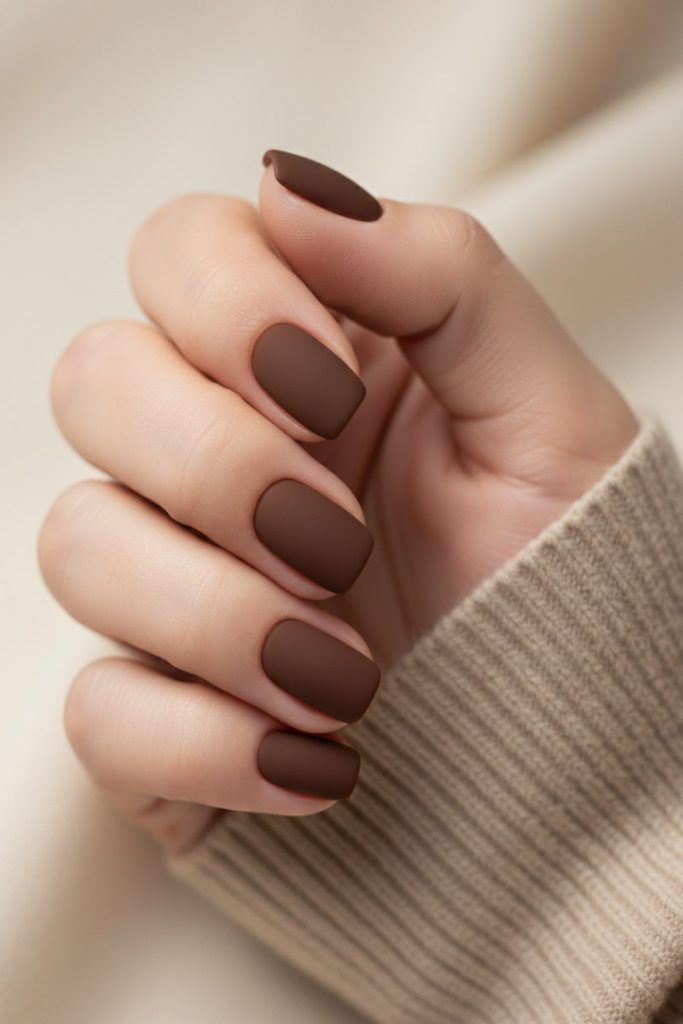 Matte autumn nails 2026
