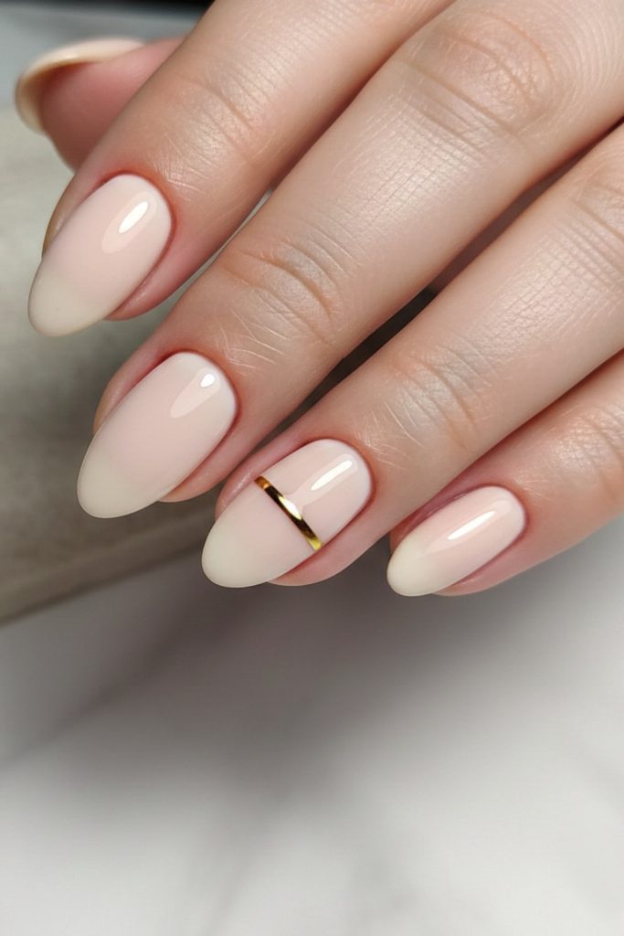 Minimal Accent Gel Nail Design