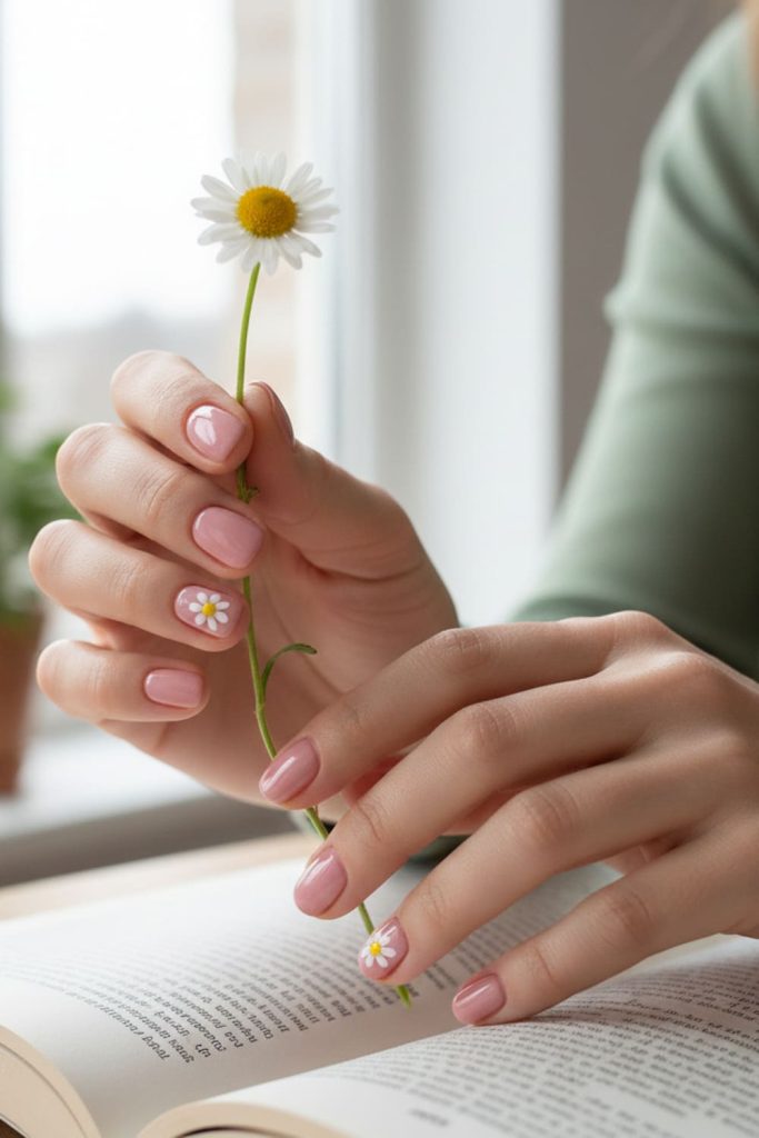 Minimal Floral Nail Designs