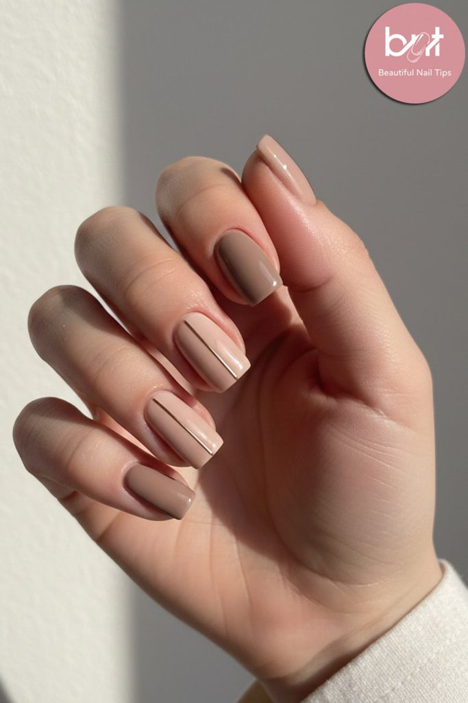 Minimalist autumn nail design 2026
