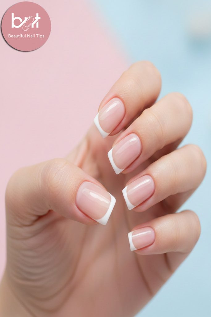Modern French Gel Nail Design