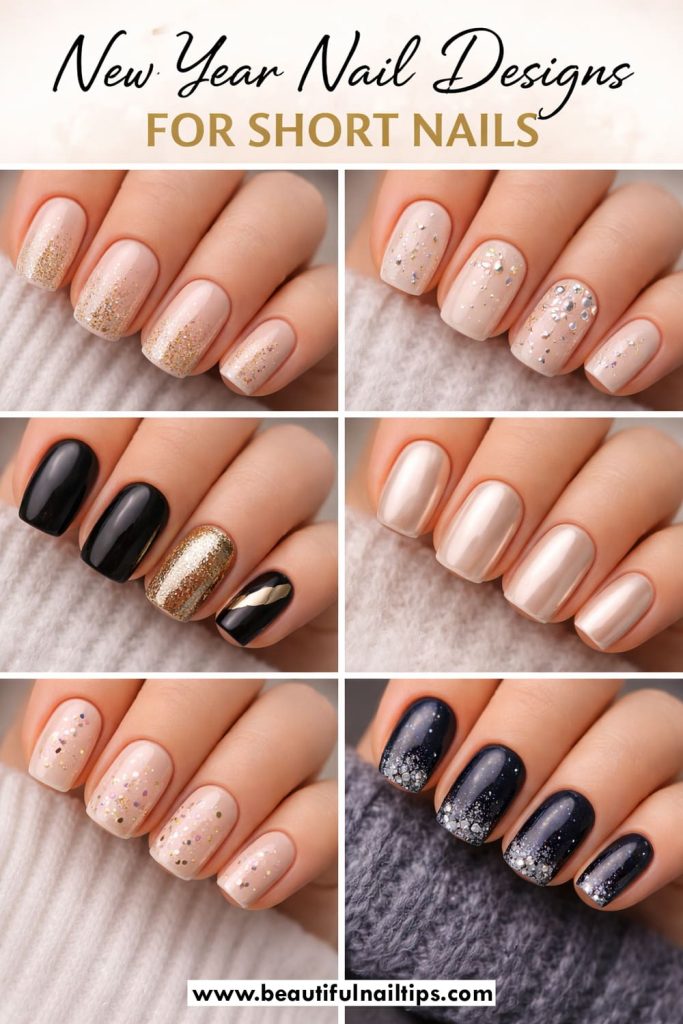 New Year Nail Designs for Short Nails